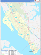 Newport News County, VA Digital Map Basic Style